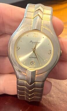 Men's Light Gold Tone Precision by Gruen Watch, GP5038, Date Window